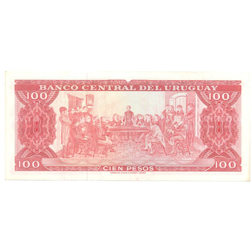 Банкнота 100 песо 1967 года Уругвай (вид 2)