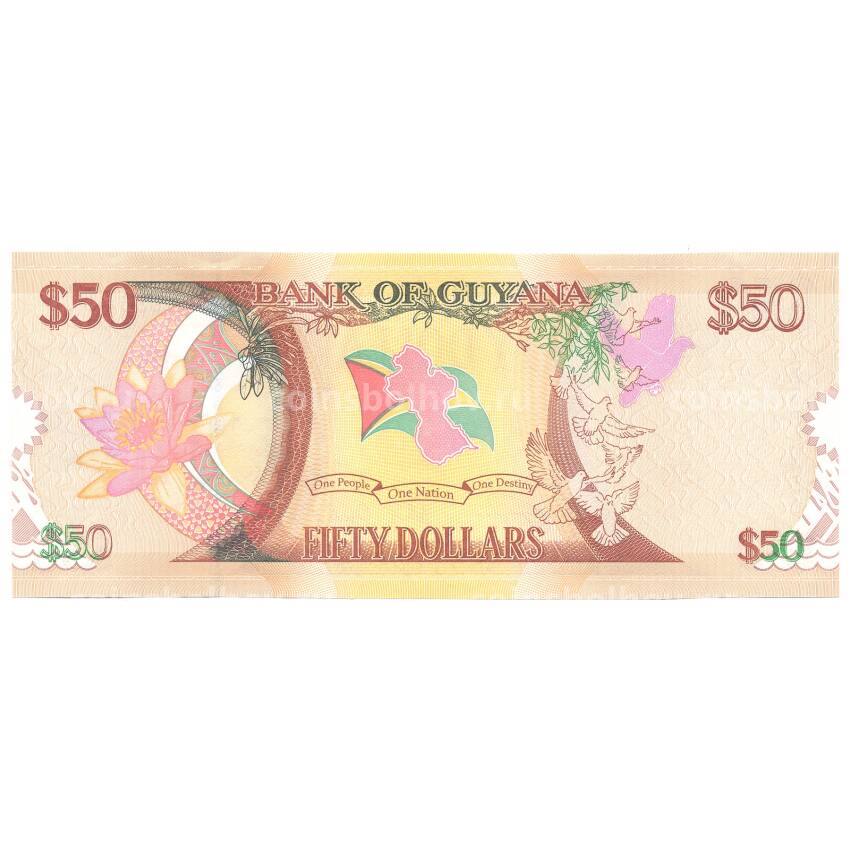 Банкнота 50 долларов 2016 года Гайана — 50 лет Независимости (вид 2)