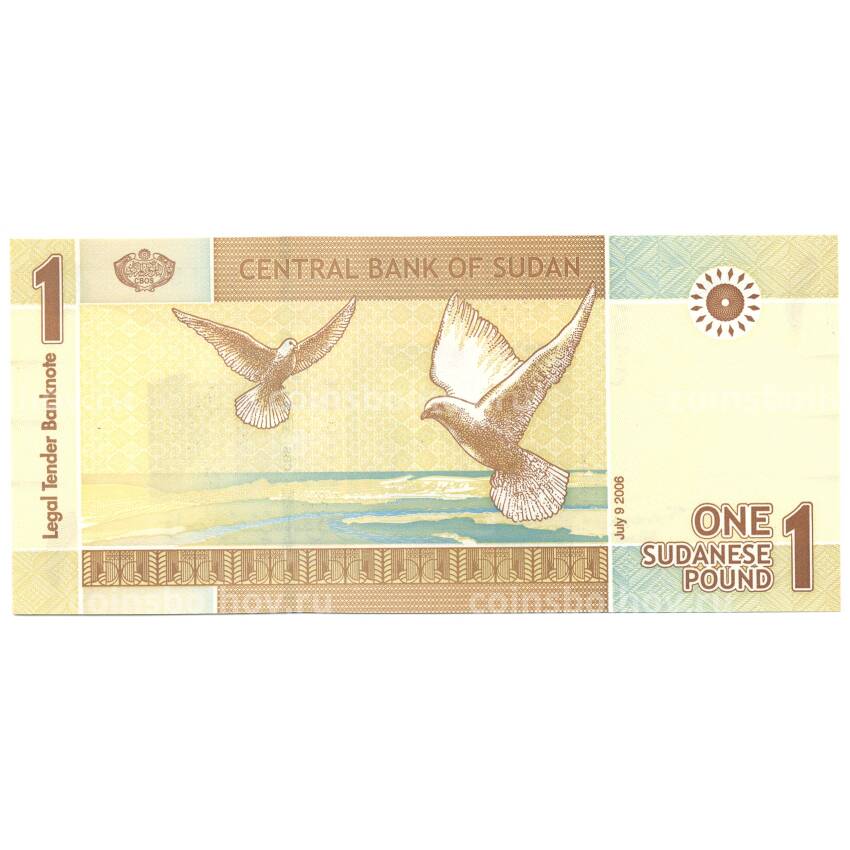 Банкнота 1 фунт 2006 года Судан