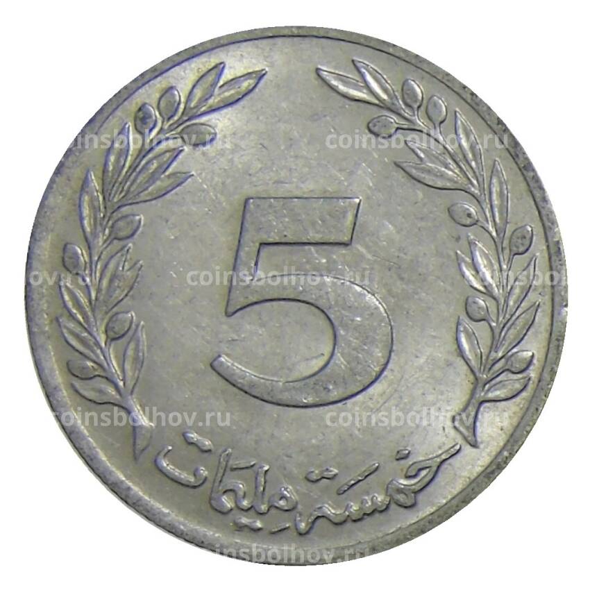 Монета 5 миллим 1983 года Тунис (вид 2)