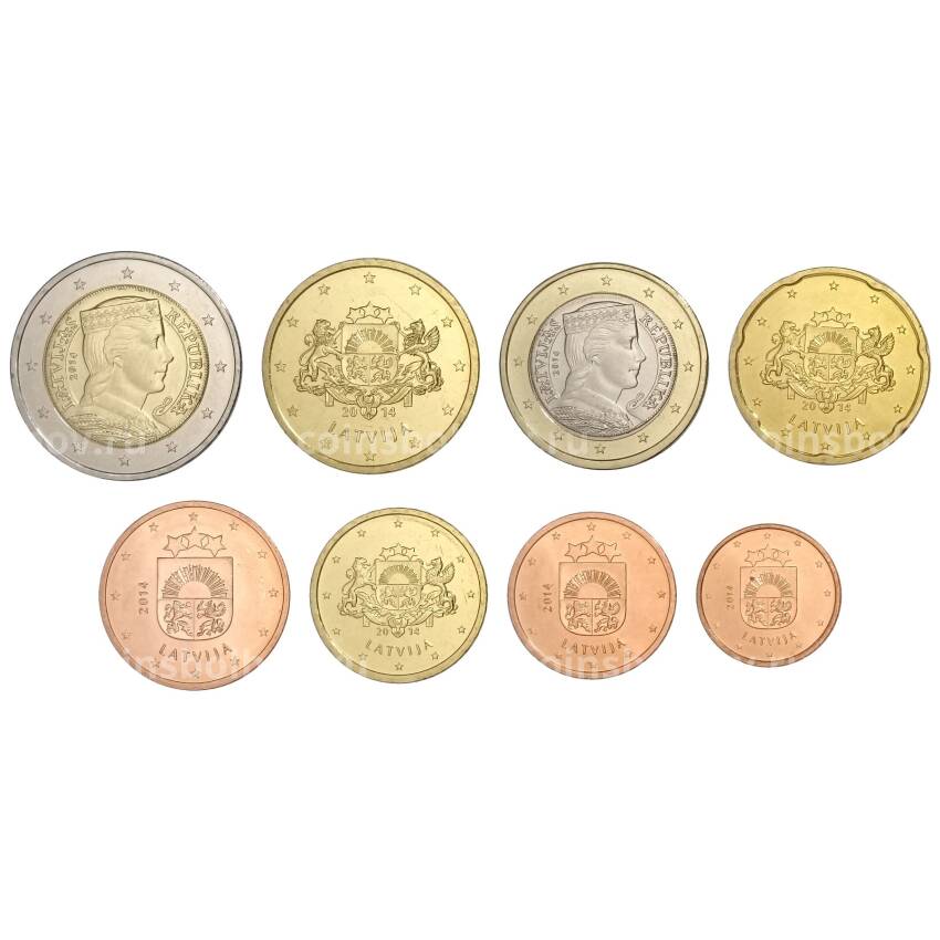 Набор монет евро 2014 года Латвия