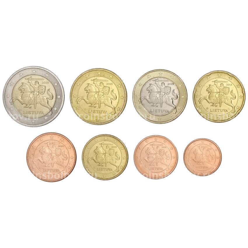 Набор монет евро 2015 года Литва