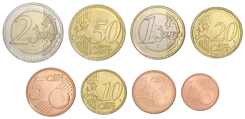 Набор монет евро 2015 года Литва (вид 2)