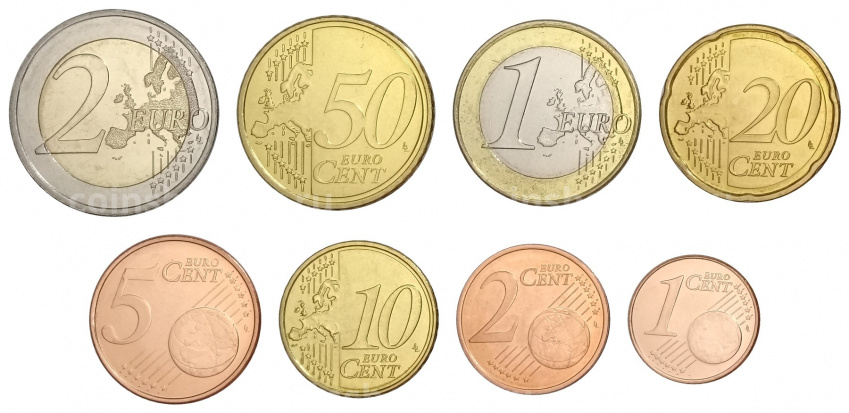 Набор монет евро 2007 года Словения (вид 2)