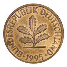 Монета 2 пфеннига 1995 года G Германия (аверс)