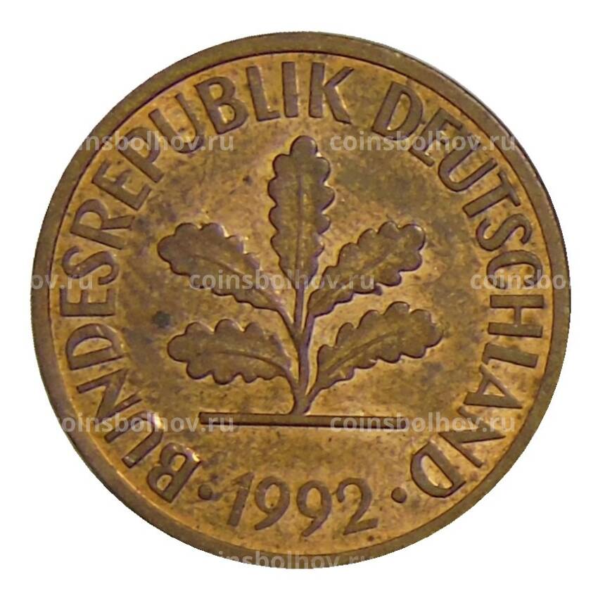 Монета 2 пфеннига 1992 года F Германия