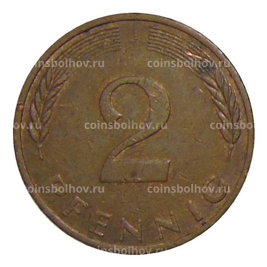Монета 2 пфеннига 1983 года J Германия (вид 2)