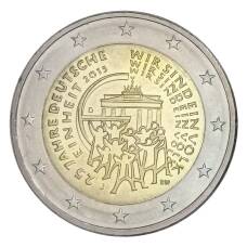 Монета 2 евро 2015 года J Германия — 25 лет объединению Германии (аверс)
