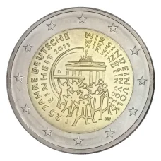 Монета 2 евро 2015 года J Германия — 25 лет объединению Германии (аверс)