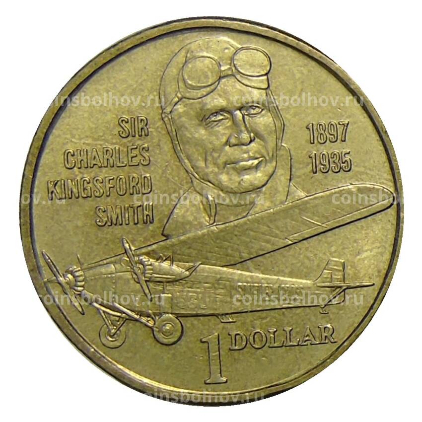 Монета 1 доллар 1997 года Австралия —   100 лет со дня рождения Чарльза Кингсфорда Смита