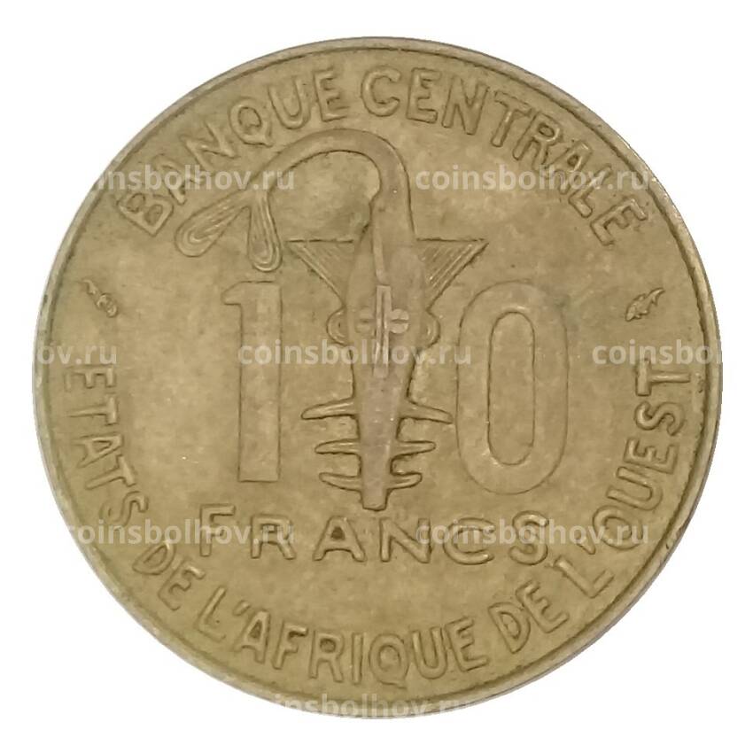 Монета 10 франков 1990 года Французская Западная Африка (вид 2)