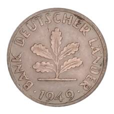 Монета 1 пфенниг 1949 года F Германия (аверс)