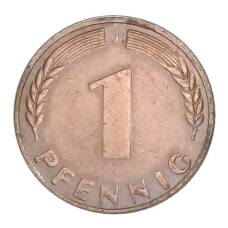 Монета 1 пфенниг 1949 года J Германия (реверс)