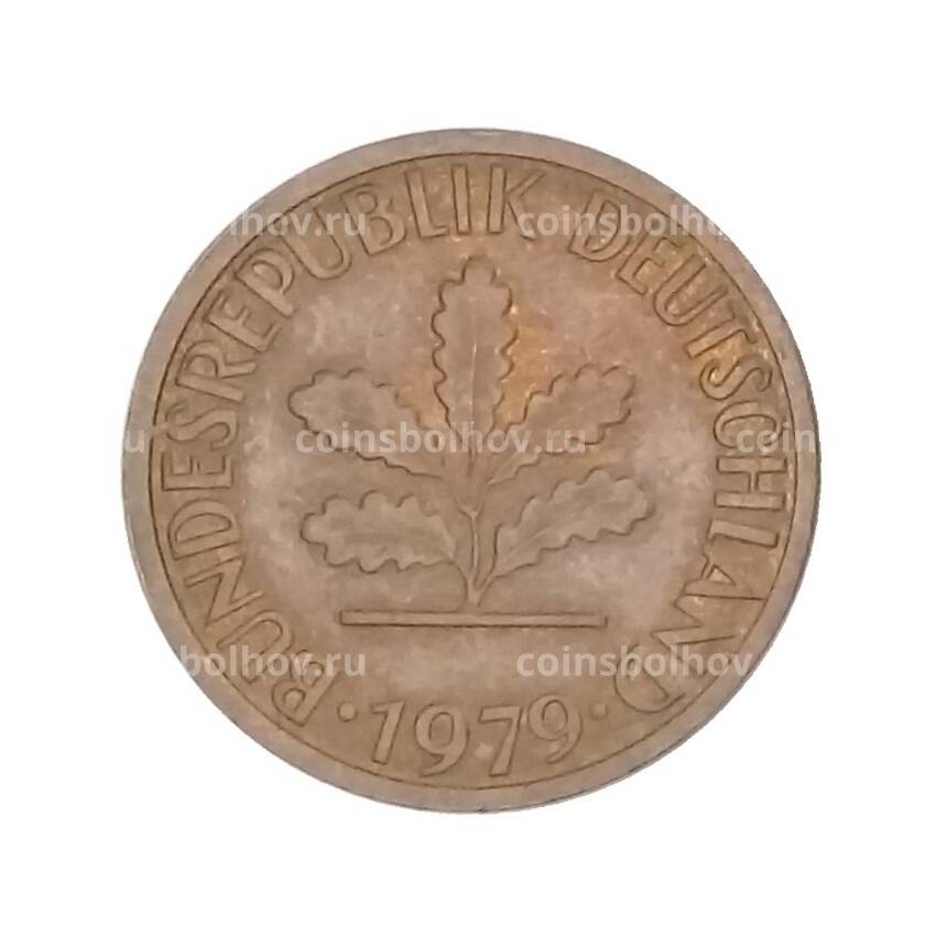Монета 1 пфенниг 1979 года F Германия