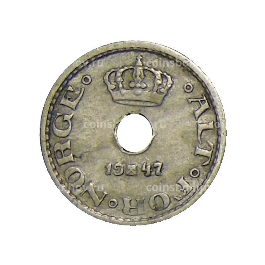 Монета 10 эре 1947 года Норвегия