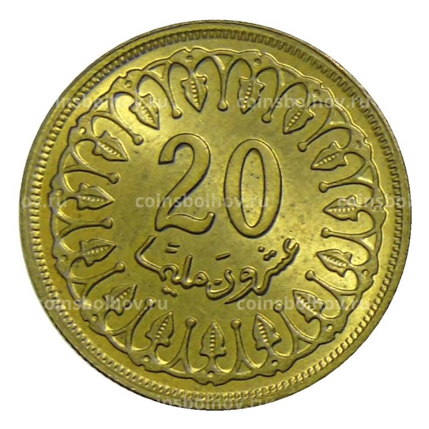 Монета 20 миллимов 1983 года Тунис (вид 2)