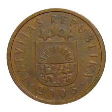 Монета 1 сантим 2005 года Латвия (аверс)