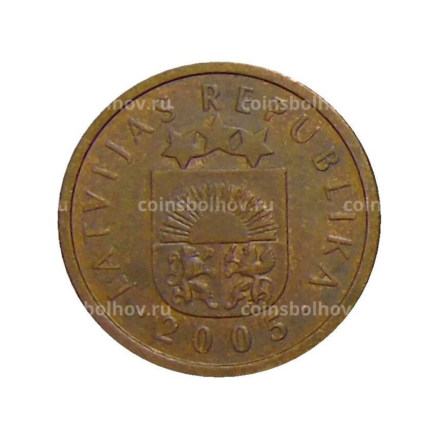 Монета 1 сантим 2005 года Латвия