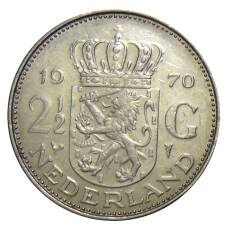 Монета 2.5 гульдена 1970 года Нидерланды (аверс)