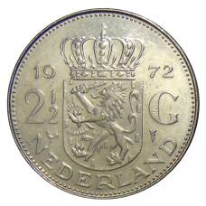 Монета 2.5 гульдена 1972 года Нидерланды (аверс)