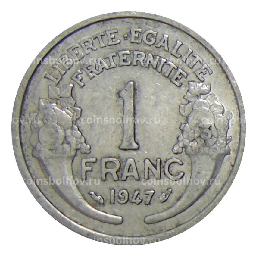 Монета 1 франк 1947 года Франция