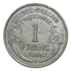 Монета 1 франк 1949 года В Франция (аверс)