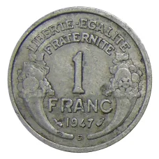 Монета 1 франк 1947 года В Франция (аверс)