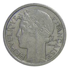 Монета 1 франк 1957 года В Франция (реверс)
