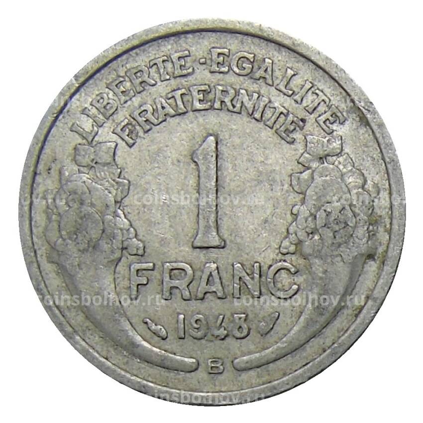 Монета 1 франк 1948 года В Франция