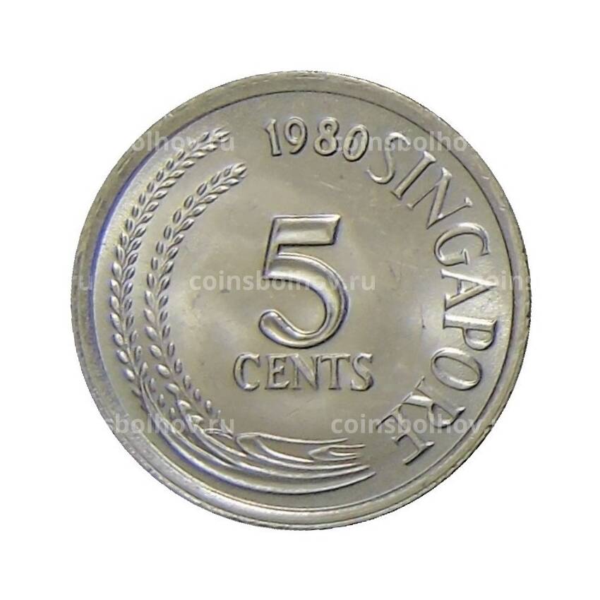 Монета 5 центов 1980 года Сингапур