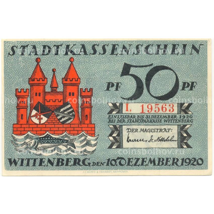 Монета 50 пфеннигов 1920 года Германия — Нотгельд (Виттенберг)
