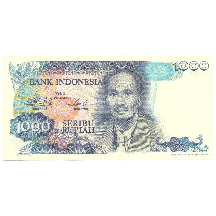 Банкнота 1000 рупий 1980 года Индонезия