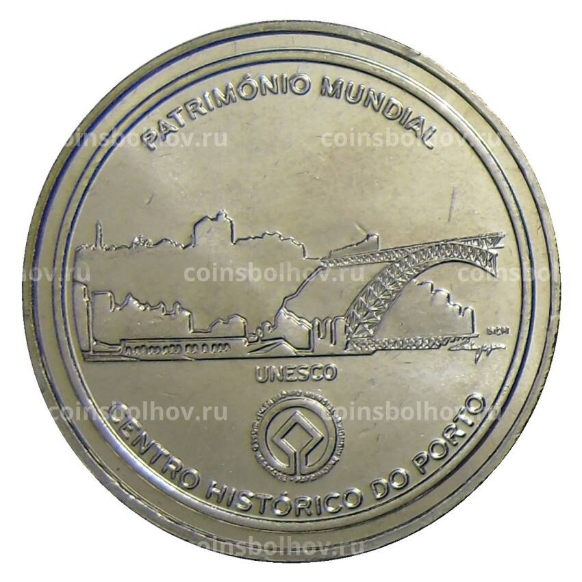 Монета 2.5 евро 2008 года Португалия —  ЮНЕСКО — Исторический центр города Порто