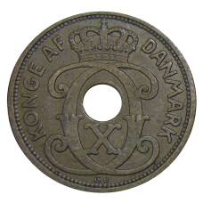 Монета 5 эре 1927 года Дания (реверс)