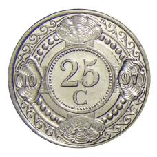 Монета 25 центов 1997 года Нидерландские Антильские Острова (аверс)