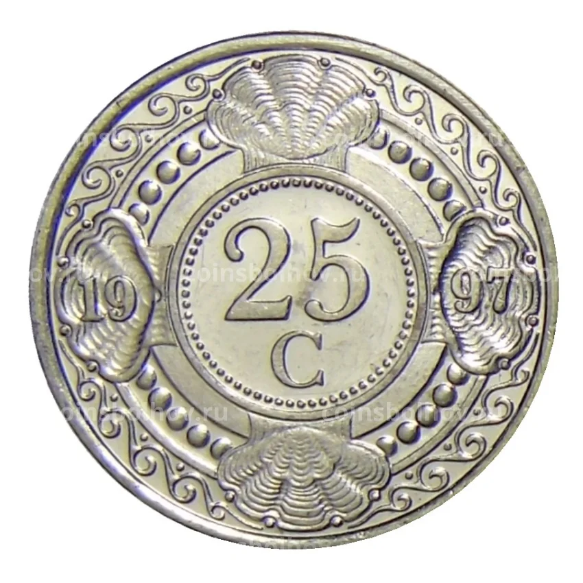 Монета 25 центов 1997 года Нидерландские Антильские Острова