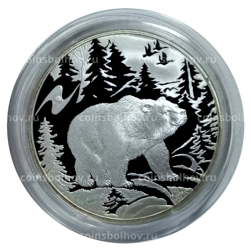 Монета 3 рубля 2009 года СПМД «ЕврАзЭС — Медведь» (вид 3)
