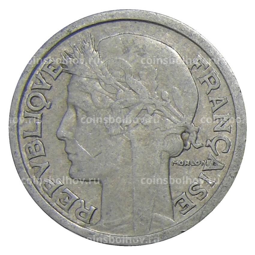 Монета 2 франка 1945 года Франция (вид 2)