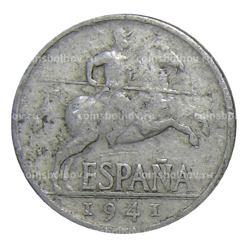 Монета 5 сентимо 1941 года Испания