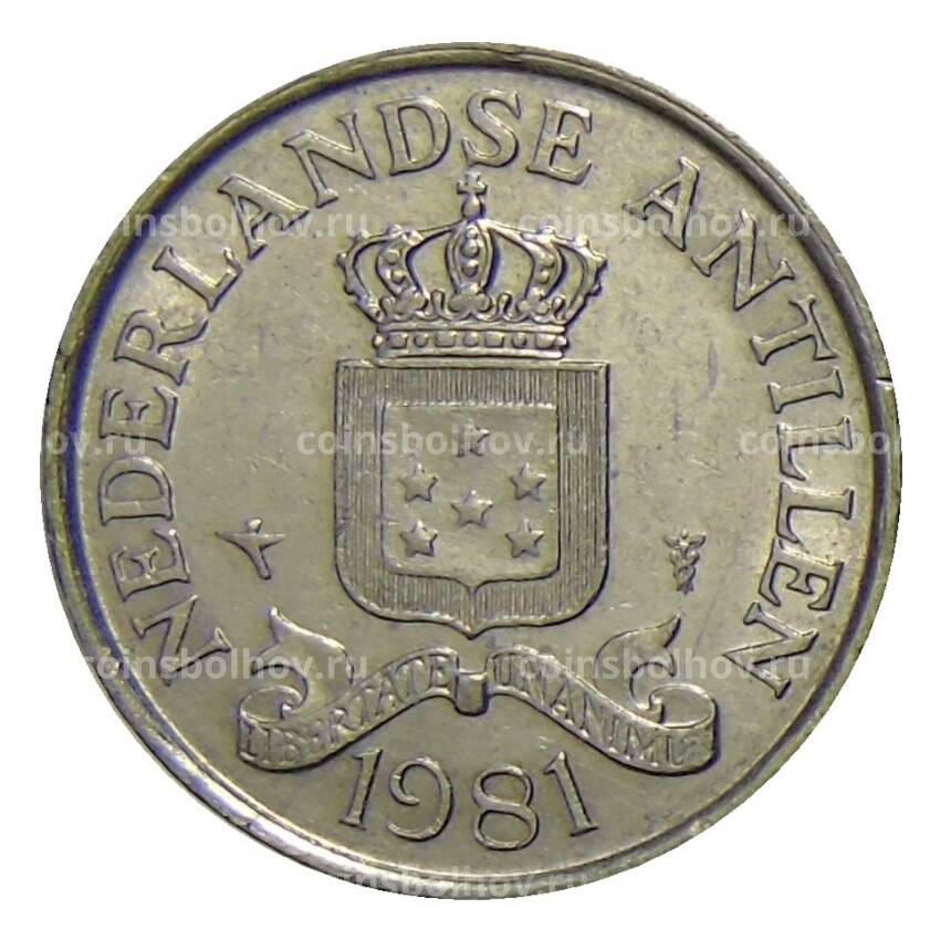 Монета 25 центов 1981 года Нидерландские Антильские Острова