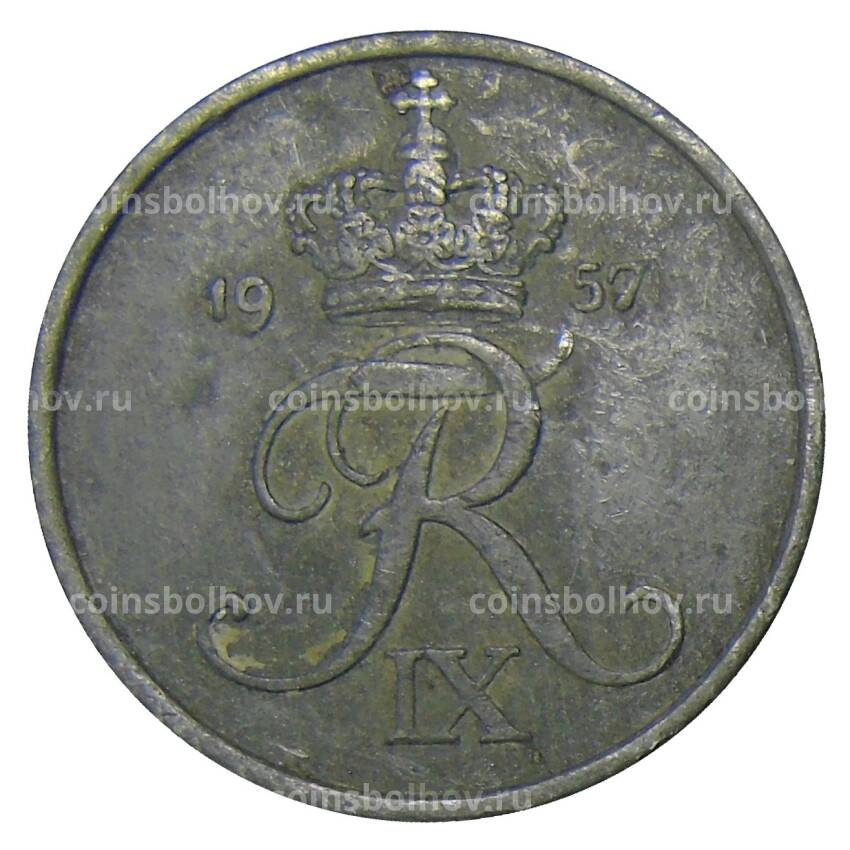 Монета 5 эре 1957 года Дания
