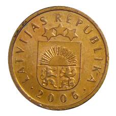 Монета 2 сантима 2006 года Латвия (аверс)