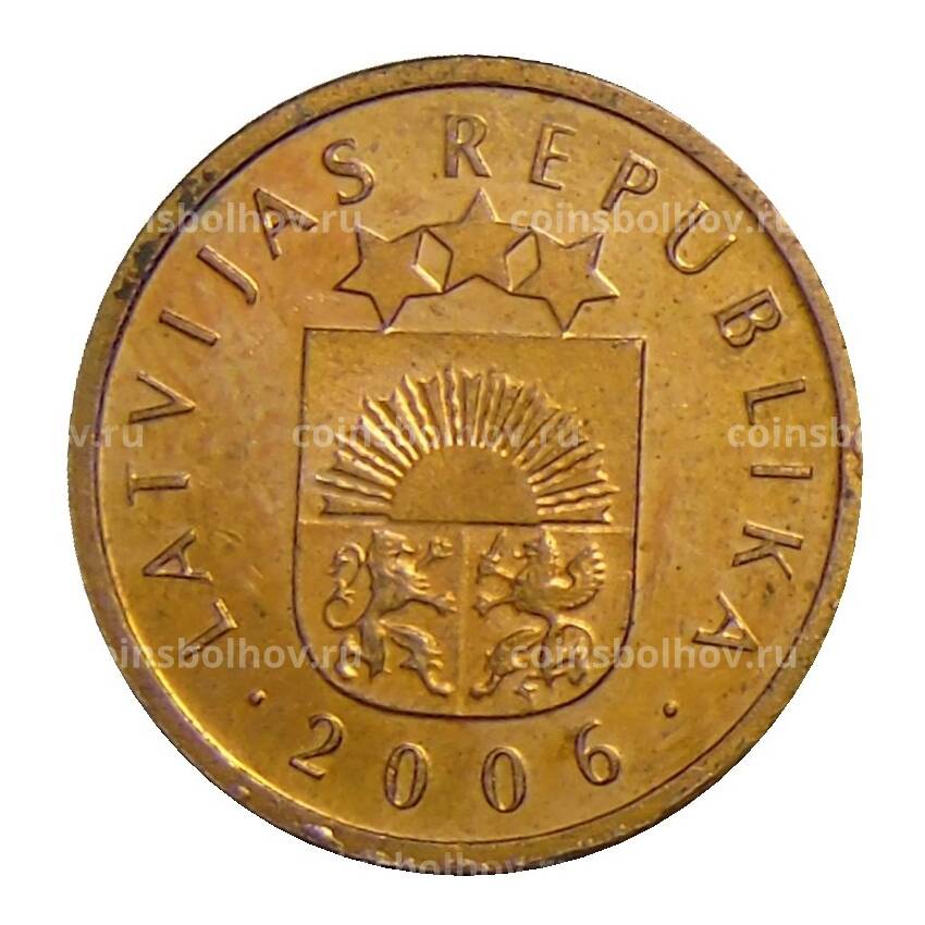 Монета 2 сантима 2006 года Латвия