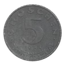 Монета 5 грошей 1955 года Австрия (аверс)