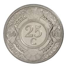 Монета 25 центов 2004 года Нидерландские Антильские острова (аверс)