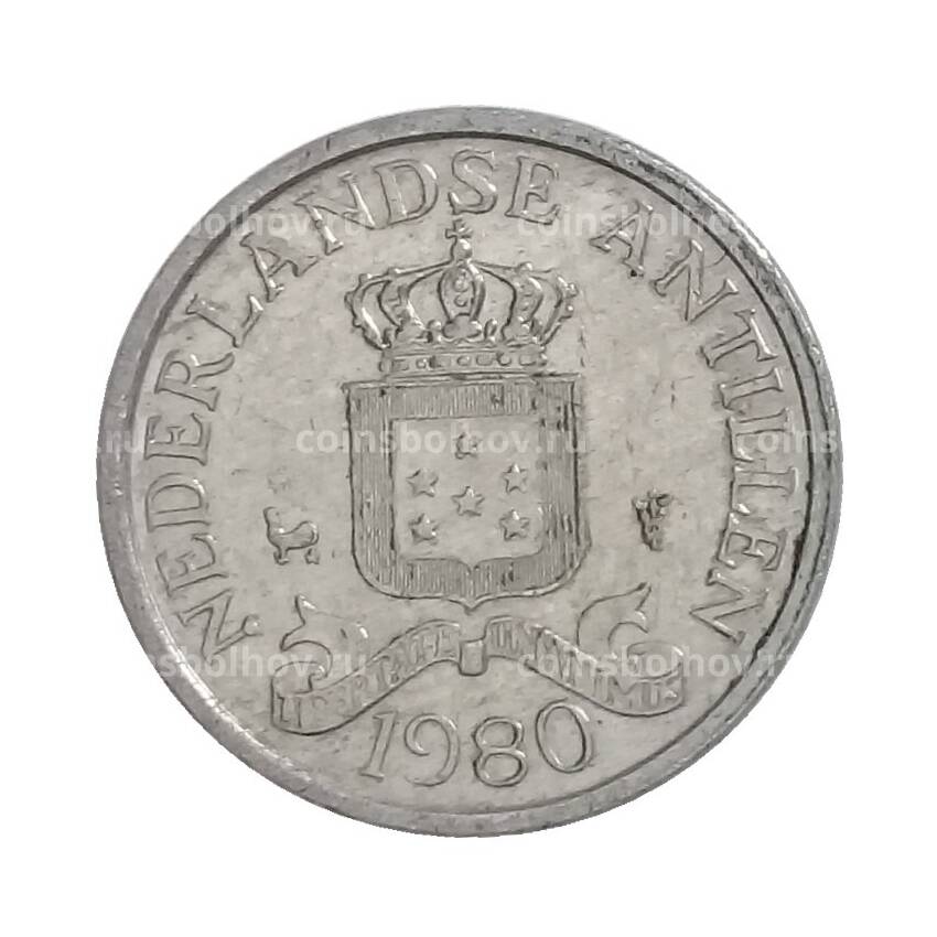Монета 1 цент 1980 года Нидерландские Антильские острова