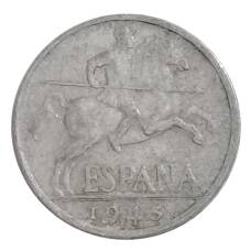 Монета 10 сентимо 1945 года Испания (аверс)