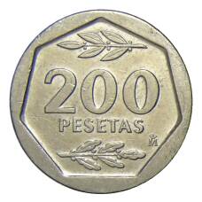Монета 200 песет 1987 года Испания (аверс)