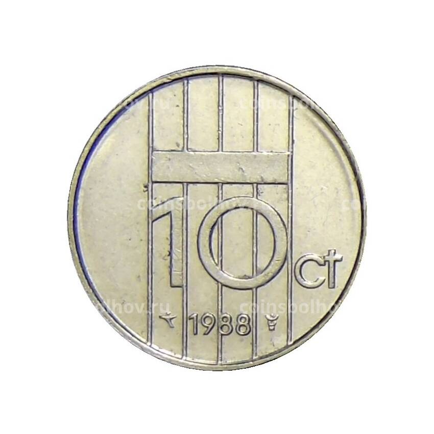 Монета 10 центов 1988 года Нидерланды