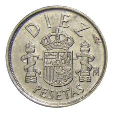 Монета 10 песет 1984 года Испания (реверс)